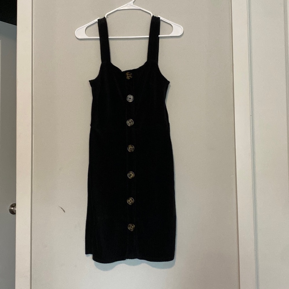 Black dress with buttons